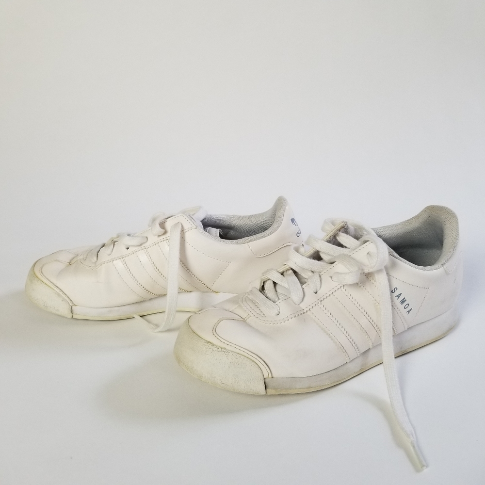 Adidas all white ortholite Samoas